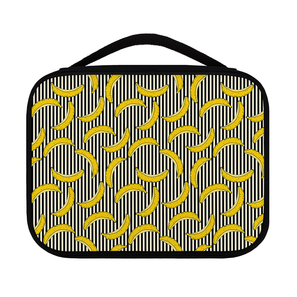 Black Striped Banana Pattern Print Classic Bible Case