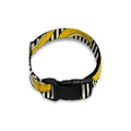 Black Striped Banana Pattern Print Dog Collar