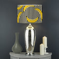 Black Striped Banana Pattern Print Drum Lamp Shade