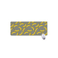 Black Striped Banana Pattern Print Extended Mouse Pad