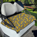Black Striped Banana Pattern Print Golf Cart Seat Cover