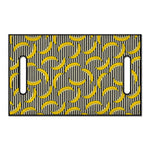 Black Striped Banana Pattern Print Golf Cart Seat Cover