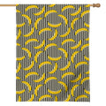 Black Striped Banana Pattern Print House Flag