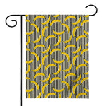 Black Striped Banana Pattern Print House Flag