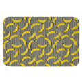 Black Striped Banana Pattern Print Indoor Door Mat