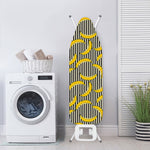 Black Striped Banana Pattern Print Ironing Board Cover