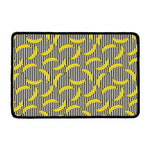 Black Striped Banana Pattern Print Kitchen Mat