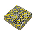 Black Striped Banana Pattern Print Outdoor Seat Cushion Cover