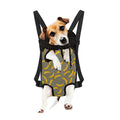 Black Striped Banana Pattern Print Pet Carrier Backpack