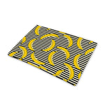 Black Striped Banana Pattern Print Pet Cooling Mat Cover