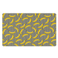 Black Striped Banana Pattern Print Polyester Doormat
