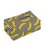 Black Striped Banana Pattern Print Rectangle Tissue Box Cover