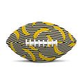 Black Striped Banana Pattern Print Rugby Ball