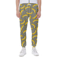 Black Striped Banana Pattern Print Joggers