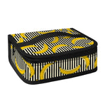 Black Striped Banana Pattern Print Small Lunch Bag