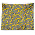 Black Striped Banana Pattern Print Tapestry