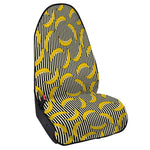 Black Striped Banana Pattern Print Waterproof Car Seat Cover