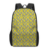 Black Striped Daffodil Pattern Print 17 Inch Backpack