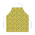 Black Striped Daffodil Pattern Print Adjustable Apron