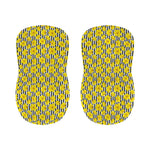 Black Striped Daffodil Pattern Print Bar Stool Covers