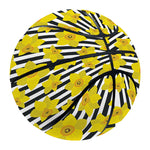 Black Striped Daffodil Pattern Print Basketball