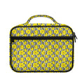 Black Striped Daffodil Pattern Print Briefcase Bible Bag