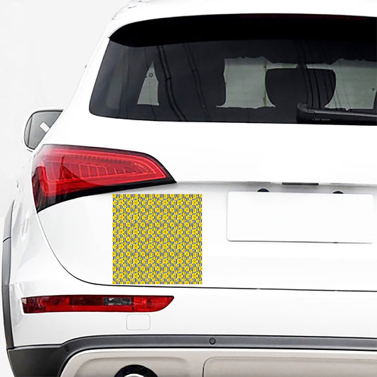 Black Striped Daffodil Pattern Print Car Sticker