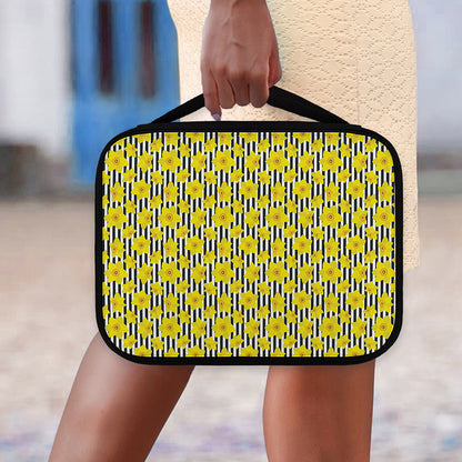 Black Striped Daffodil Pattern Print Classic Bible Case
