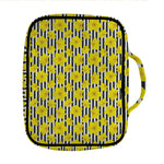 Black Striped Daffodil Pattern Print Front Pocket Bible Bag
