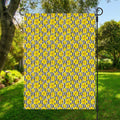 Black Striped Daffodil Pattern Print Garden Flag