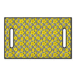 Black Striped Daffodil Pattern Print Golf Cart Seat Cover