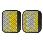 Black Striped Daffodil Pattern Print Handle Covers