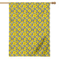 Black Striped Daffodil Pattern Print House Flag