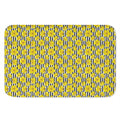 Black Striped Daffodil Pattern Print Indoor Door Mat