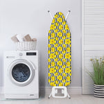 Black Striped Daffodil Pattern Print Ironing Board Cover