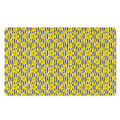 Black Striped Daffodil Pattern Print Polyester Doormat