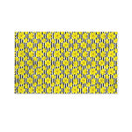 Black Striped Daffodil Pattern Print Polyester Flag