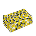 Black Striped Daffodil Pattern Print Rectangle Tissue Box Cover