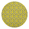 Black Striped Daffodil Pattern Print Round Blanket