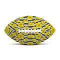 Black Striped Daffodil Pattern Print Rugby Ball