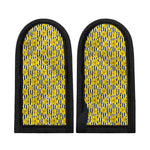 Black Striped Daffodil Pattern Print Skillet Handle Cover