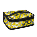 Black Striped Daffodil Pattern Print Small Lunch Bag