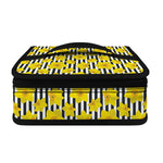 Black Striped Daffodil Pattern Print Small Lunch Bag