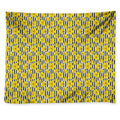 Black Striped Daffodil Pattern Print Tapestry