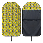 Black Striped Daffodil Pattern Print Waterproof Car Seat Cover