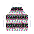 Black Striped Ice Cream Pattern Print Adjustable Apron