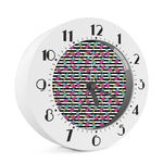 Black Striped Ice Cream Pattern Print Alarm Clock