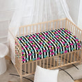 Black Striped Ice Cream Pattern Print Baby Crib Sheet