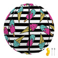 Black Striped Ice Cream Pattern Print Basketball