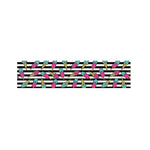 Black Striped Ice Cream Pattern Print Bed Runner